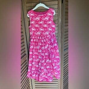 Girl’s Mini Boden Dress. Beautiful, vibrant pink color in animal print.